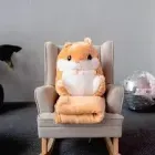 Плед ковдра-хом'як 3 в 1, Плед, Іграшка, Подушка  45 см