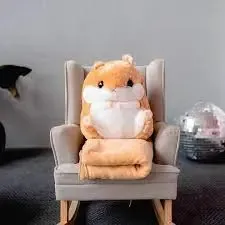 Плед ковдра-хом'як 3 в 1, Плед, Іграшка, Подушка  45 см