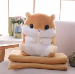 Плед ковдра-хом'як 3 в 1, Плед, Іграшка, Подушка  45 см