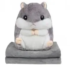 Плед ковдра-хом'як 3 в 1, Плед, Іграшка, Подушка  45 см