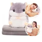 Плед ковдра-хом'як 3 в 1, Плед, Іграшка, Подушка  45 см