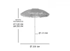 Пляжна парасолька з нахилом 2 м Парасолька торгова 2 метри з нахилом