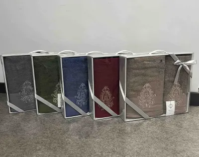 Набір махрових рушників для обличчя 90х50 см та тіла 140х70 см