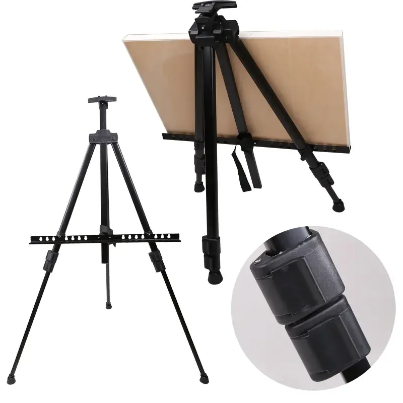 Підставка для картин, планшетів, led дошки, мольберт тринога, тринога, алюмінієва, з чохлом