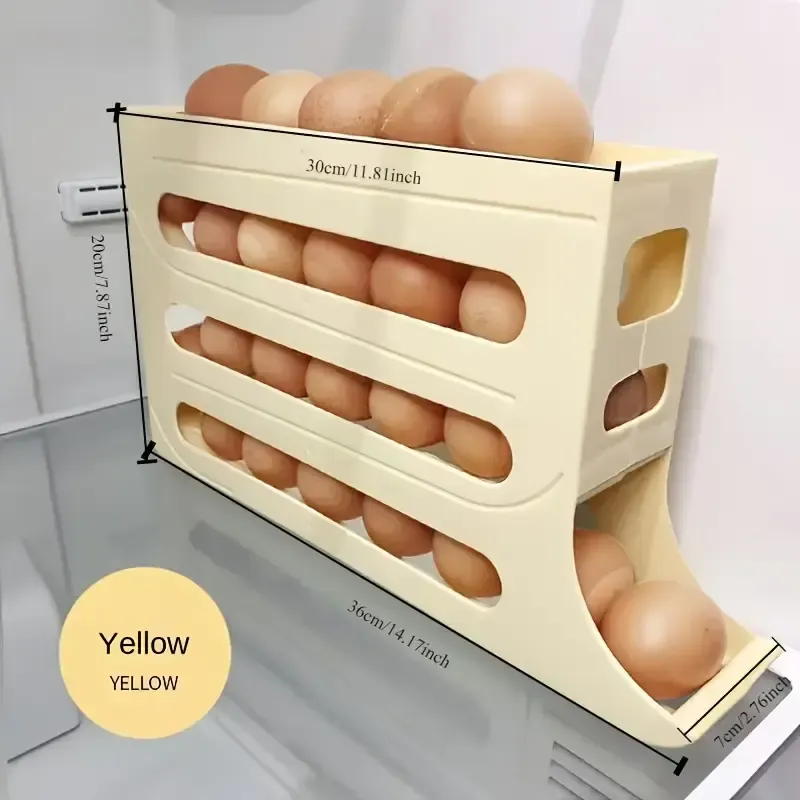 Компактний органайзер для яєць 4-шаровий автоматичний Plastic shelving AND XL-994 / Контейнер-лоток для яєць
