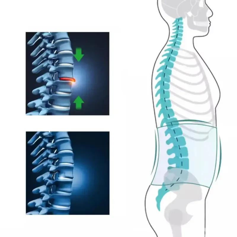 Пояс для спини при фізичних навантаженнях на липучках / Пояс на поперек / Ортопедичний пояс для попереку