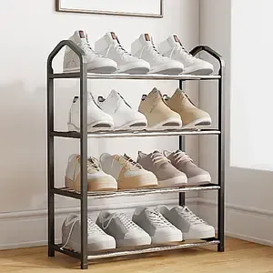 Полиця для взуття 4 яруси, 54х41х19см, YH8814-5 / Підлогова стійка для зберігання взуття / Взуттєва полиця