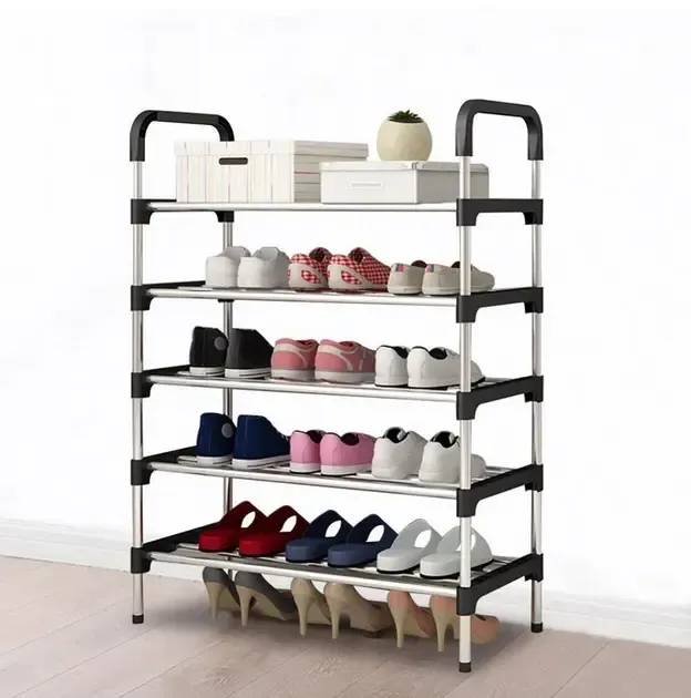 Полиця для взуття метал 5 секції Shoe rack
