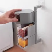 Полиця для спецій настінний поворотний контейнер поличка для спецій підвісні контейнери для спецій та круп