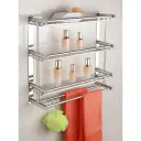 Полиця для ванної кімнати SKLM-7, нержавіюча 3 яруси