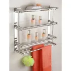 Полиця для ванної кімнати SKLM-7, нержавіюча 3 яруси