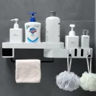 Полиця для ванної кімнати кутова самоклеюча, що обертається