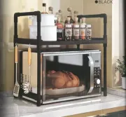 Полиця-стелаж для кухонного посуду з гачками YH-6616-1 Універсальна полиця для кухні 48х26х49 см