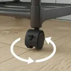 Полиця стелаж на коліщатках пересувна 4 рівні на коліщатках для зберігання кухонного приладдя побутової техніки посуду