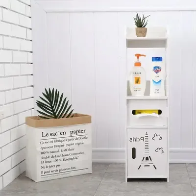 Полиця стелаж пластикова у ванну Етажерка стійка до вологи PK-02 (80cm*15cm*15cm)