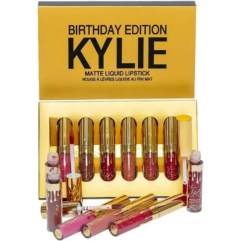 Помада KYLIE Birthday edition матова 6шт К006/02 золото