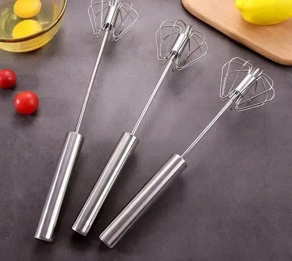 Портативний напівавтоматичний універсальний міксер для яєць, млинців, соусів Cookkiss 33см з нержавіючої сталі