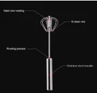 Портативний напівавтоматичний універсальний міксер для яєць, млинців, соусів Cookkiss 33см з нержавіючої сталі