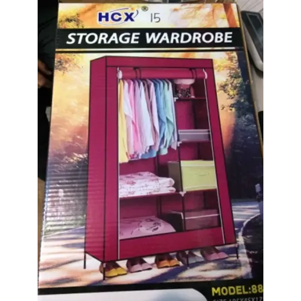 Шафа тканинна HCX 88105 Органайзер для речей 105*45*175 см Складна тканинна шафа 6 відділень