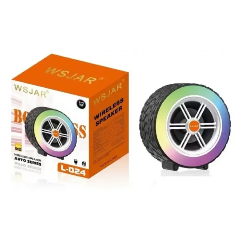 Портативна бездротова Bluetooth колонка WSJAR L-024 Компактна колонка з підсвічуванням та унікальним дизайном