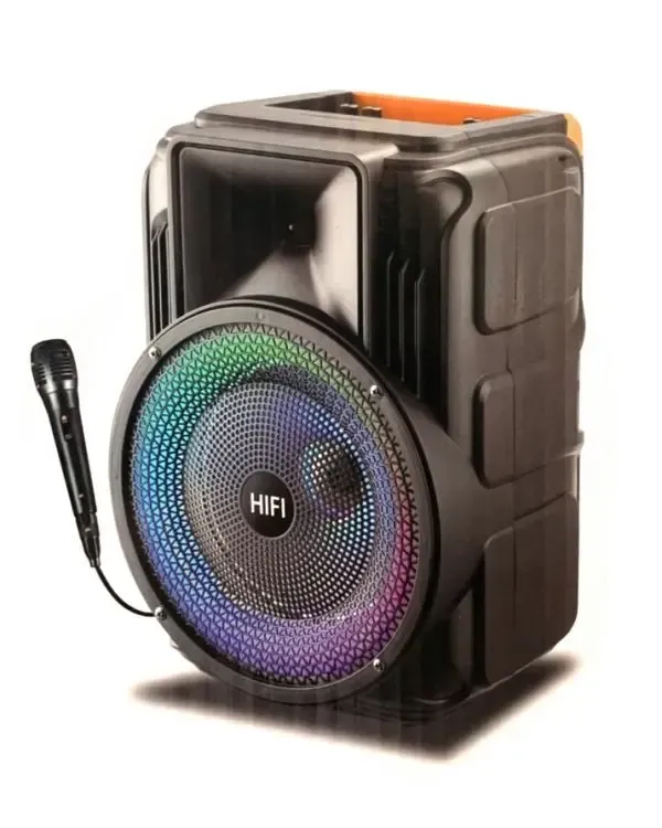 Колонка музична Портативна Bluetooth колонка зі світломузикою RX-8135W з LED-підсвічуваннямBluetooth RX-8135W