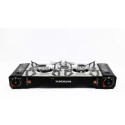 Портативна газова туристична плита на 2 конфорки