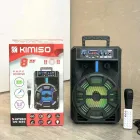 Портативна колонка Kimiso QS-845 з мікрофоном та світломузикою (USB/BT/FM)