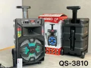 Портативна колонка з мікрофоном Kimiso QS-3810 Bluetooth для караоке пультом