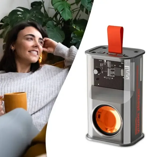 Портативна колонка SPS A036 з прозорим корпусом та RGB підсвічуванням