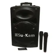 Портативна колонка Su-Kam BT 100D + 1 бездротовий мікрофон (12v/220v)