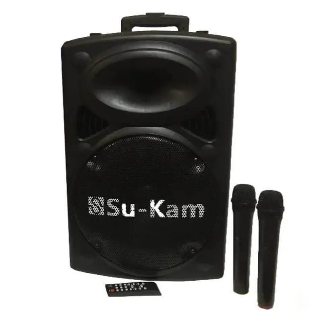 Портативна колонка Su-Kam BT 100D + 1 бездротовий мікрофон (12v/220v)