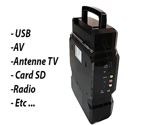 Портативна сонячна станція gdLite GD-8086 / сонячна панель з міні телевізором повір банк