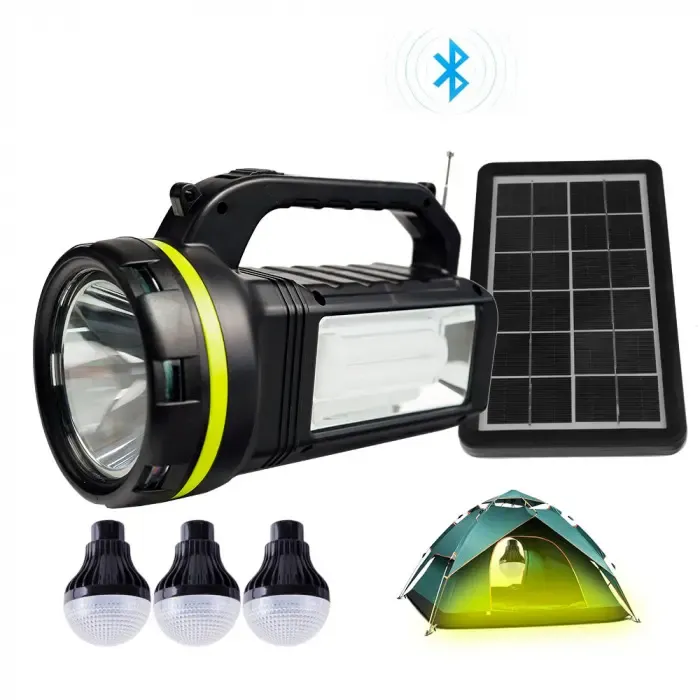 Портативна сонячна система GDLITE GD-2000А універсальна сонячна панель повербанк FM радіо OK