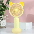 Портативний акумуляторний міні вентилятор з вушками та RGB підсвічуванням Mini Fan (SQ-2165) Жовтий