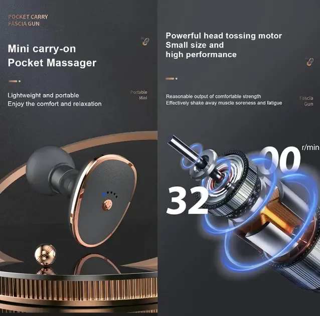 Портативний масажний міні-пістолет MGE-013 XL-566