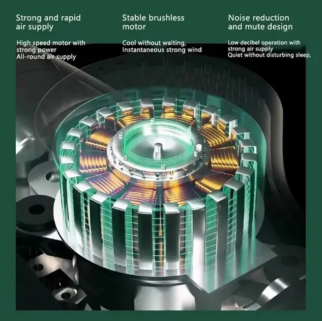 Портативний міні вентилятор для дому Telescopic Folding Fan Складаний настільний вентилятор із USB зарядкою