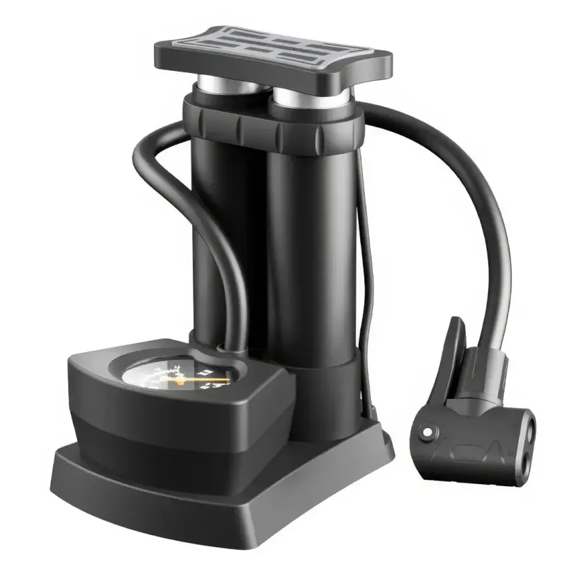 Портативний ножний насос з манометром Air pump AND 521-2414 Двоциліндровий насос