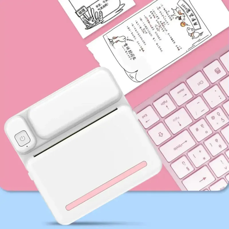 Портативний термопринтер з Bluetooth + рулон термопаперу, C19 / Міні принтер для друку