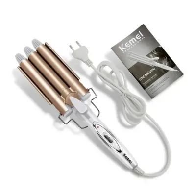 Потрійна плойка для волосся Kemei 1010