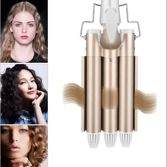 Потрійна плойка для волосся Kemei 1010