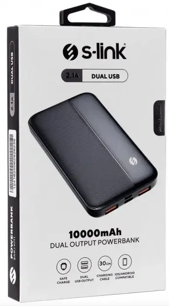 Повербанк Power Bank S-Link IP-G10N 10000 mAh чорний