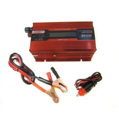 Перетворювач напруги для авто 12V-220V 500W з LCD дисплеєм