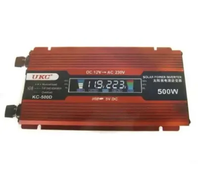 Перетворювач напруги для авто 12V-220V 500W з LCD дисплеєм