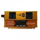 Перетворювач Інвертор 1000W 12V/24V + LCD, золотий