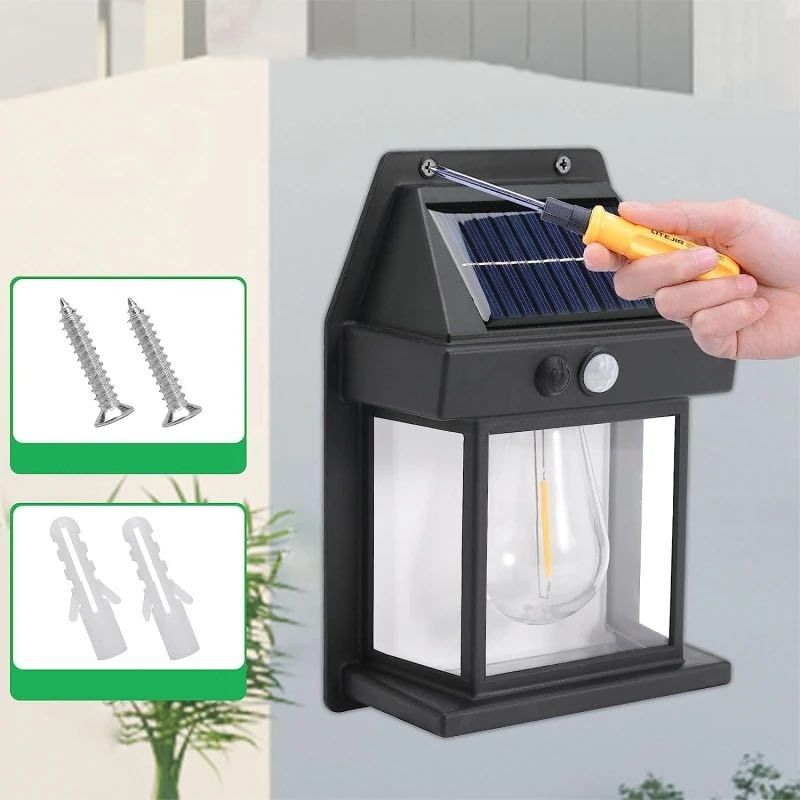 Вуличний ліхтар на сонячній батареї з датчиком руху Solar Wall Lamp COBA CL-118