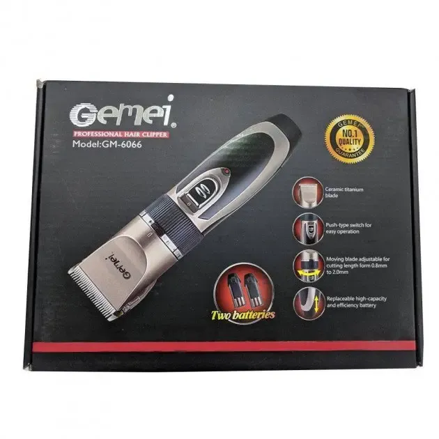 Професійна акумуляторна машинка для стрижки GEMEI GM-6066