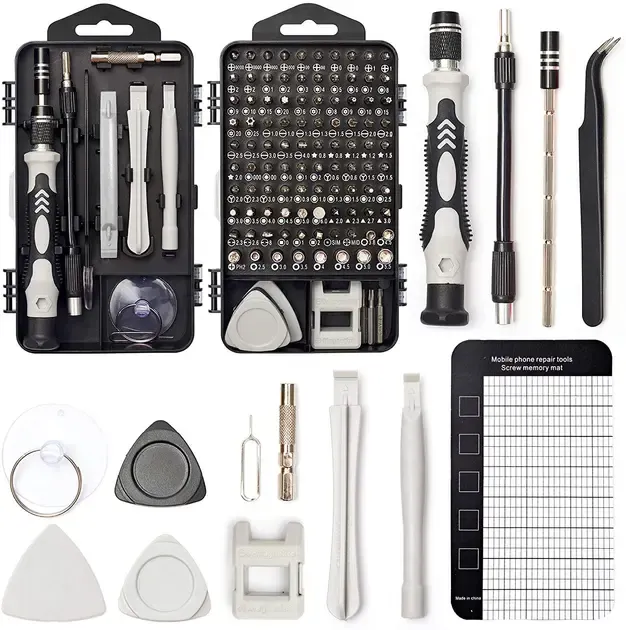 Професійний набір, прецизійних магнітних викруток 122 в 1 Sharden для точних робіт з ремонту Телефонів, Ноутбуків