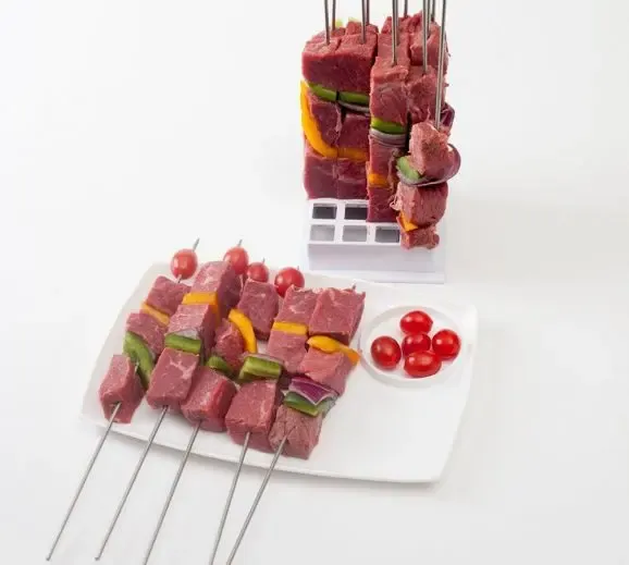 Пристрій для швидкого нанизування шашлику brochette express | шпажки для шашлику