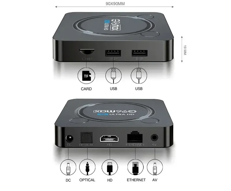 Приставка V-BOX G96 Max W2 4K 4/64 UltraHD Android 11