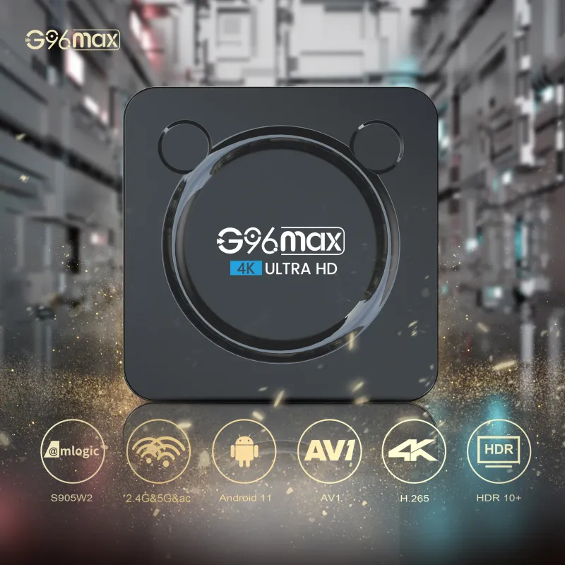 Приставка V-BOX G96 Max W2 4K 4/64 UltraHD Android 11